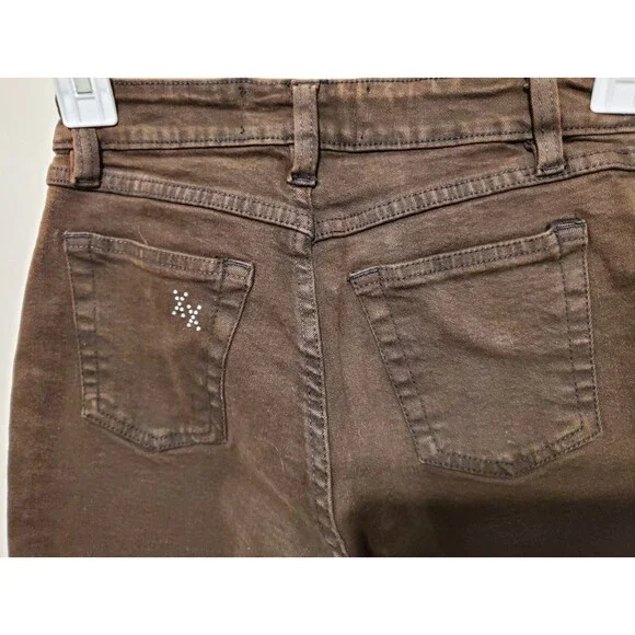 BrazilRoxx Embellished Embroidered Jeans BR 38/US 2 Brown Orange - NEW With Tags